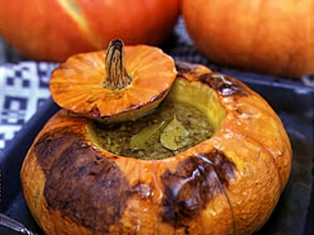 Pumpkin Soup in a Pumpkin