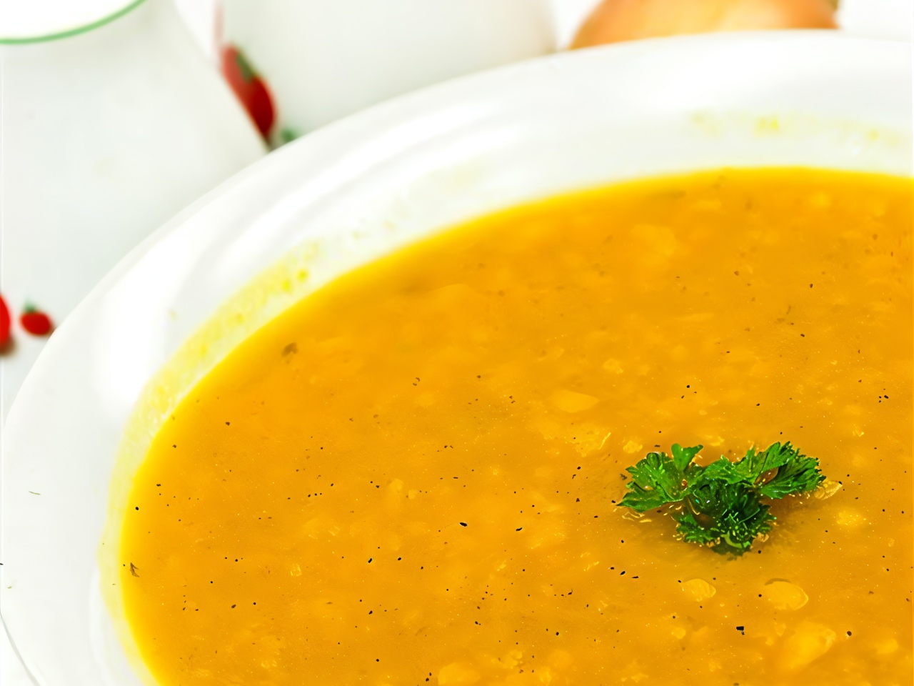 Pumpkin and Potato Soup with Cream