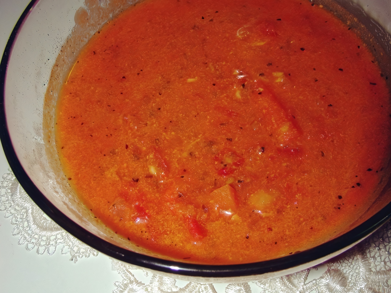 Tomato Soup with Basil and Carrots
