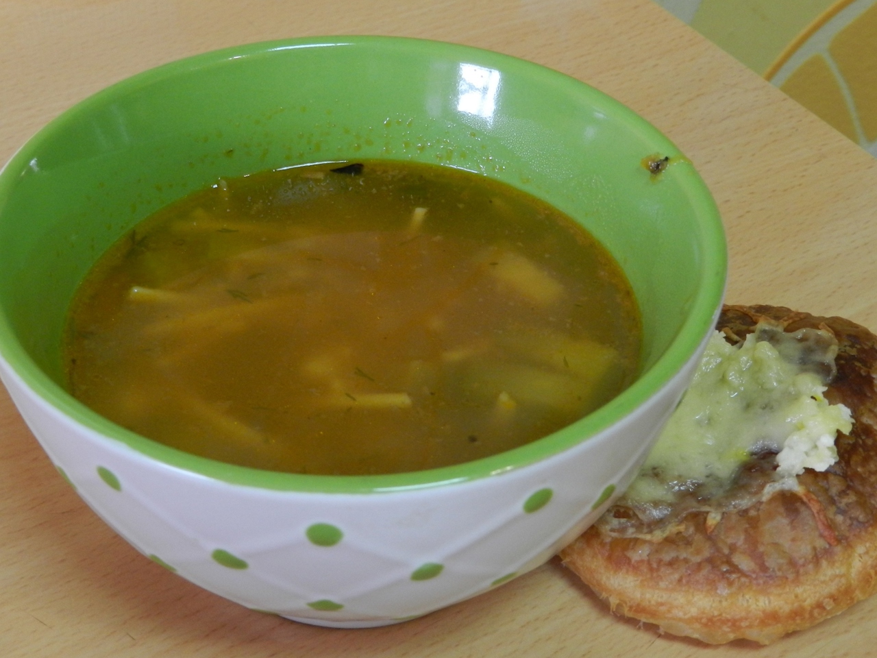 Tomato Soup with Garlic Rolls
