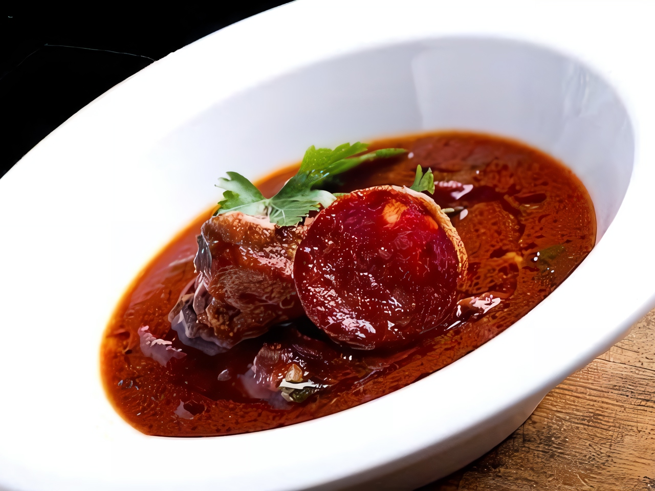 Tomato Soup with Chorizo