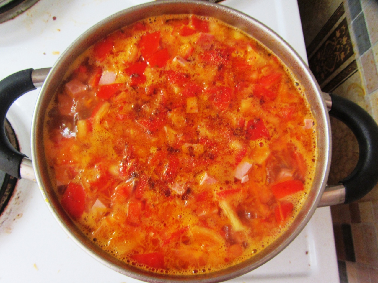 Томатный суп-пюре с фасолью , пошаговый рецепт на ккал, фото, ингредиенты - vicky