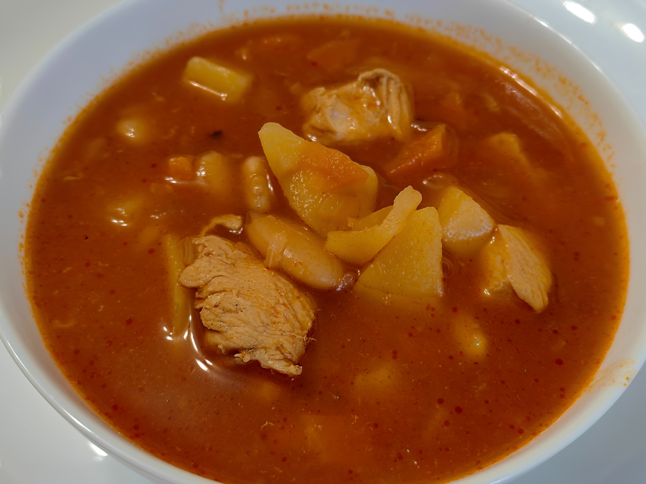 Tomato Bean Soup with Chicken
