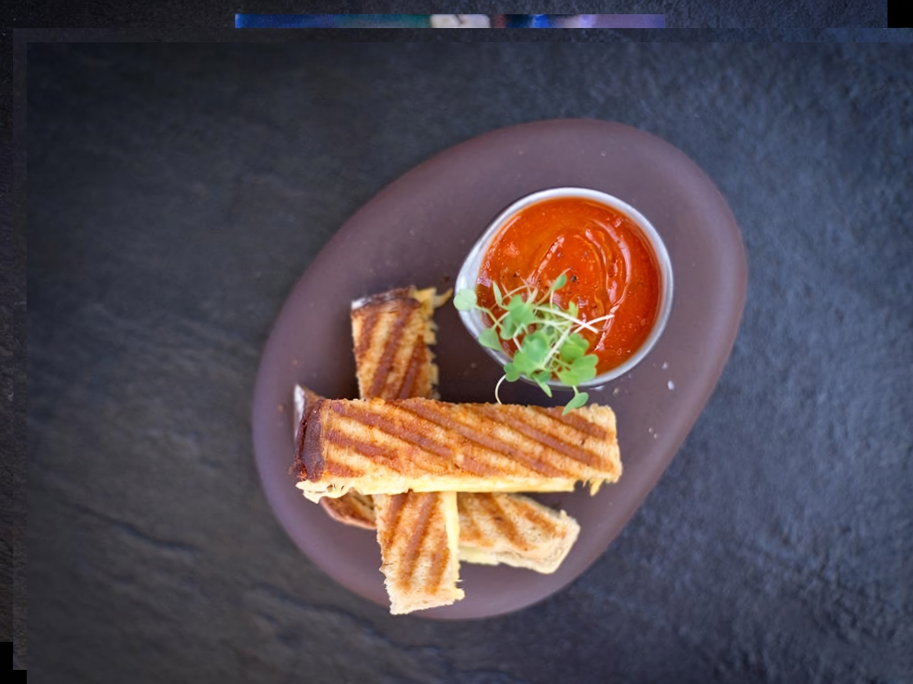 Tomato Soup with Grilled Cheese