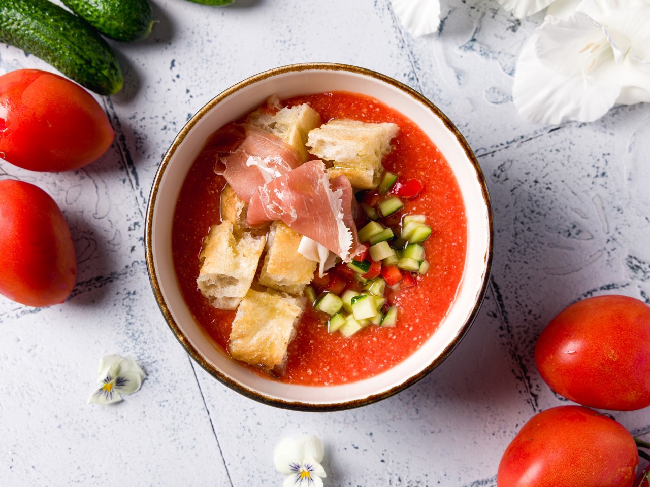 Tomato Soup with Almonds
