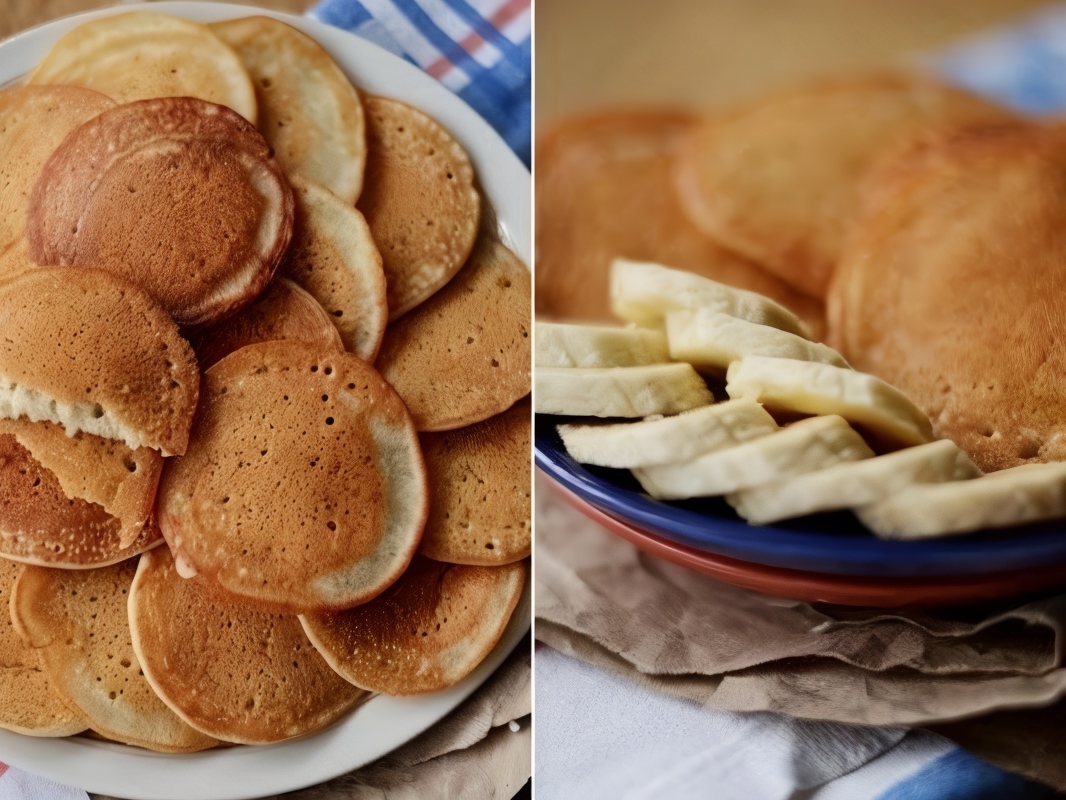 Тонкие банановые панкейки с корицей без масла