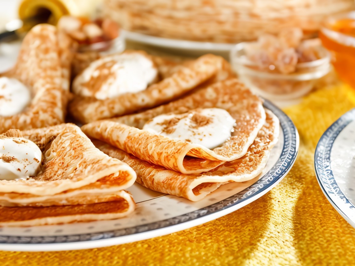 Thin Chestnut Flour Crepes with Ricotta and Honey