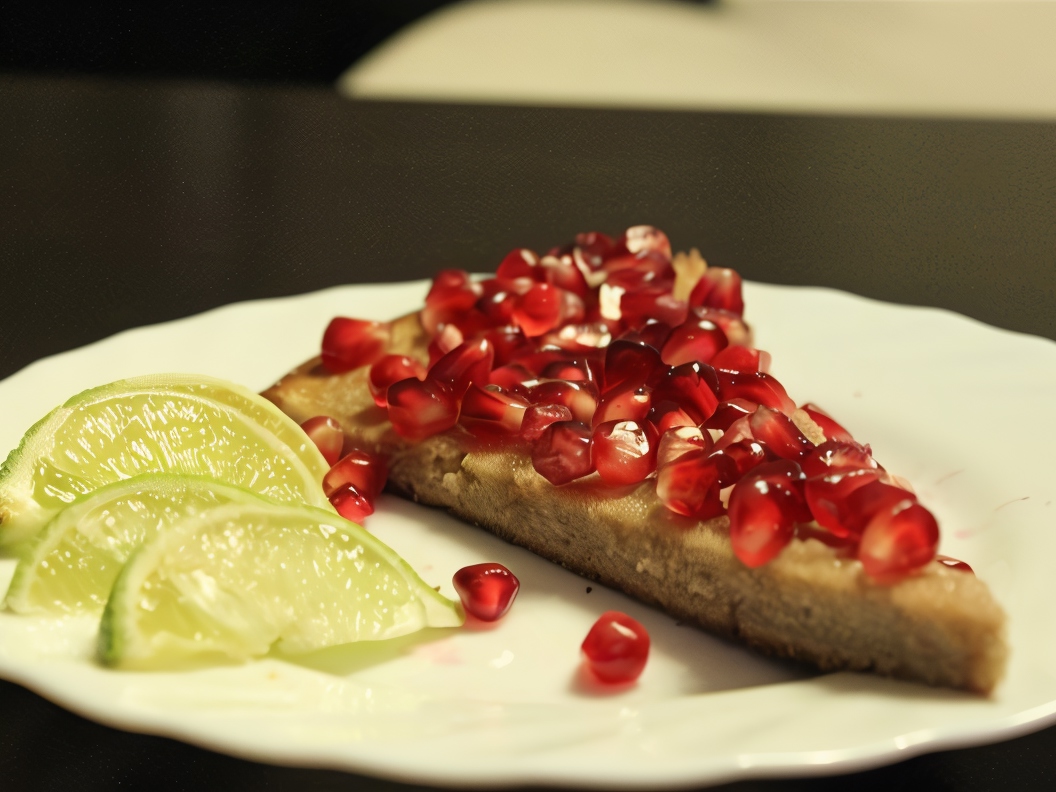 Thin Pomegranate Pie with Lime Glaze