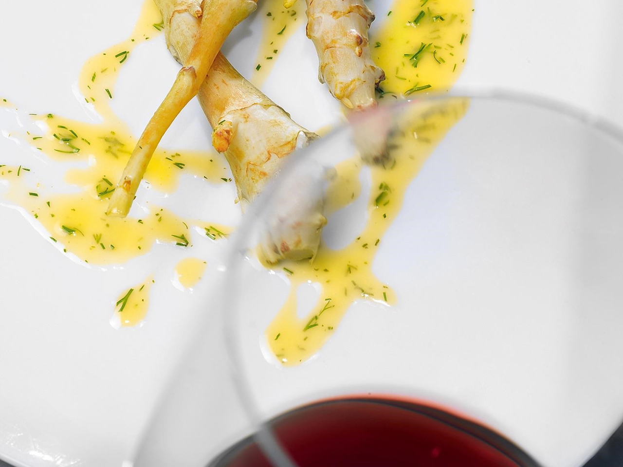 Jerusalem Artichokes in Wine