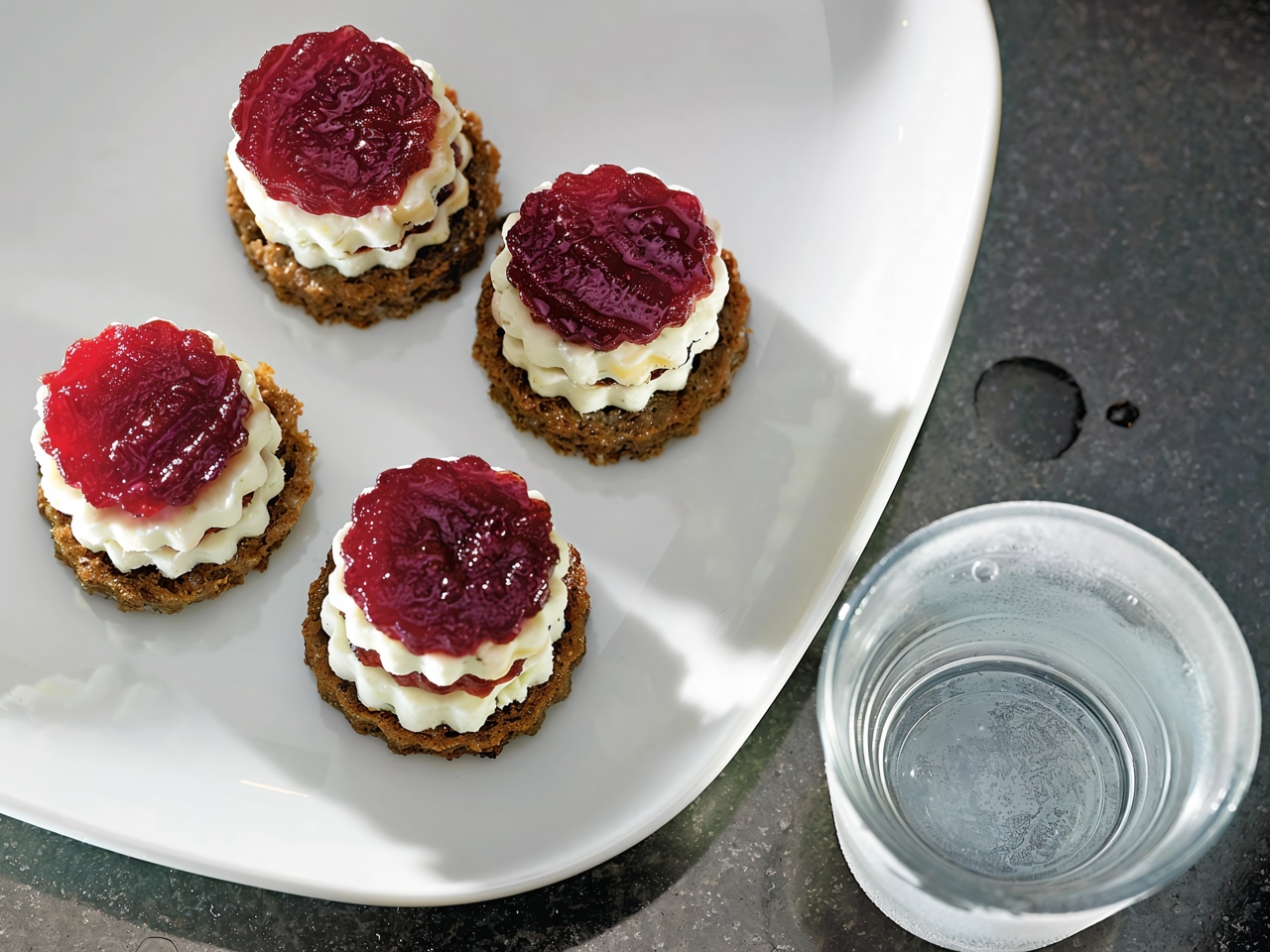 Beetroot Cake with Goat Cheese
