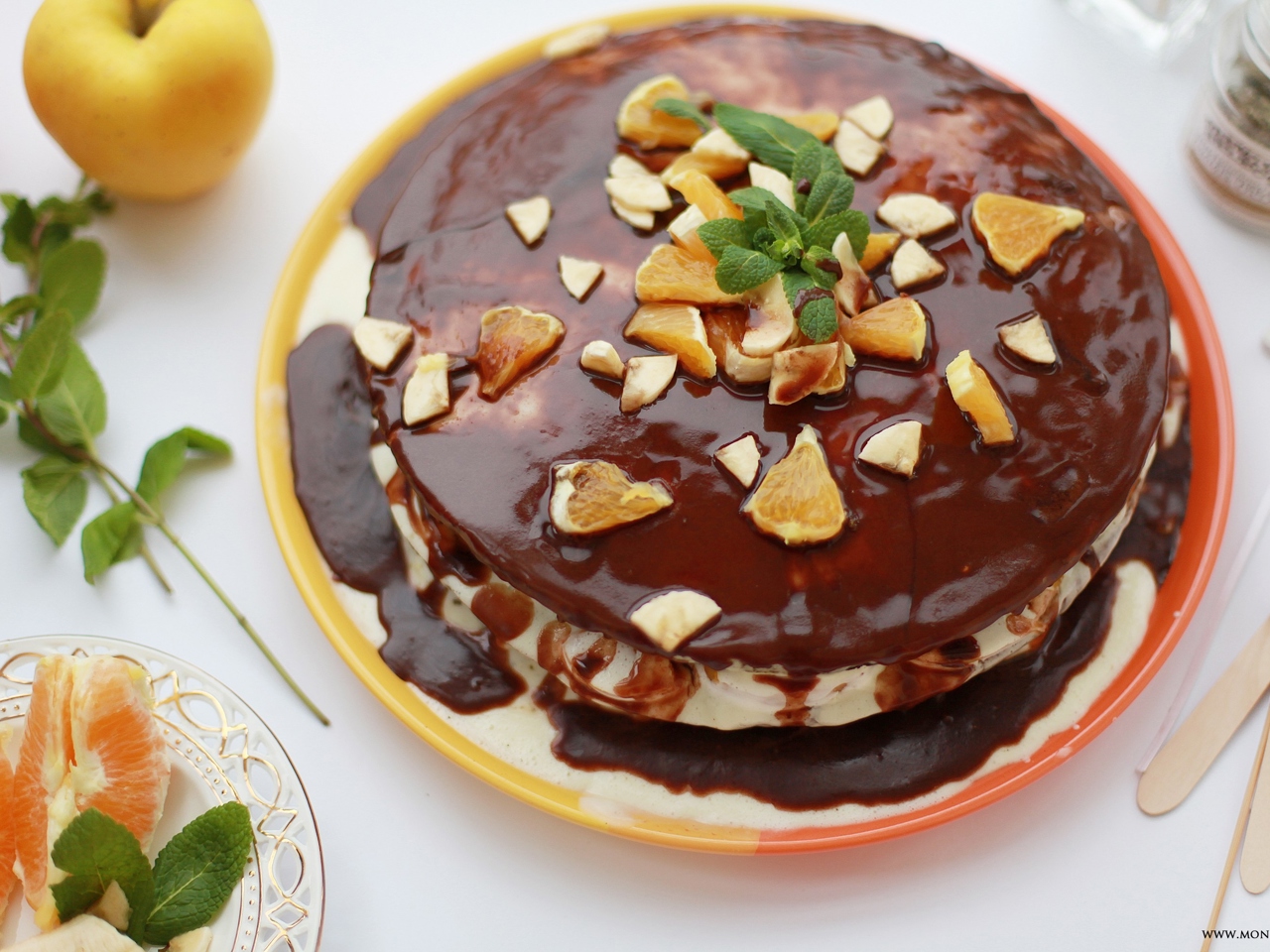 Banana, Nut, and Chocolate Cake