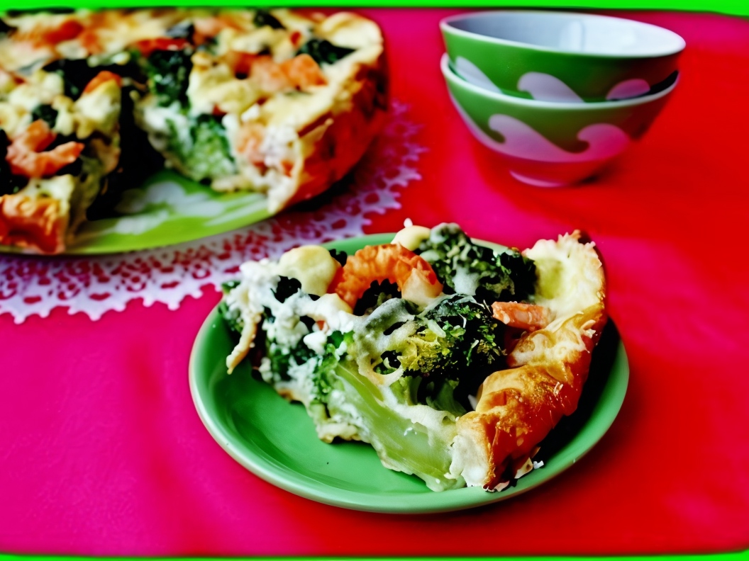 Broccoli and Shrimp Pie