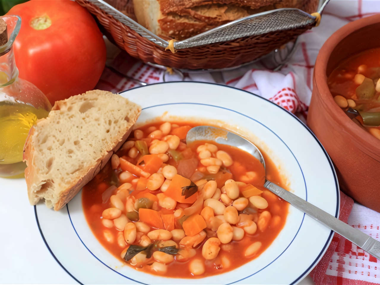 Tuscan Tomato Soup with Beans