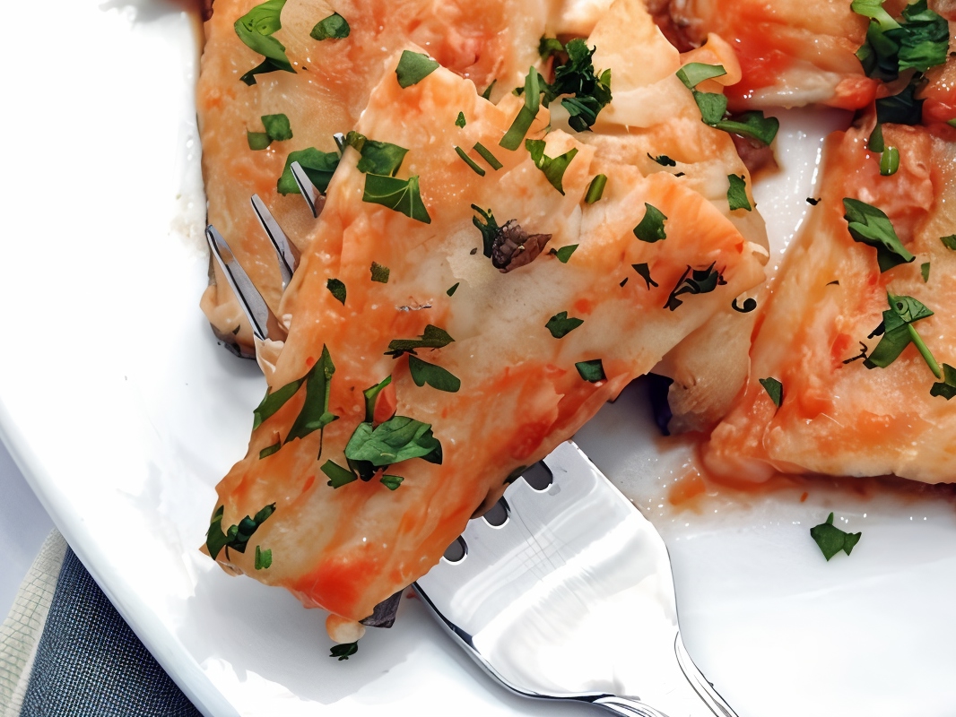 Cod in Tomato Sauce with Prunes and Rosemary