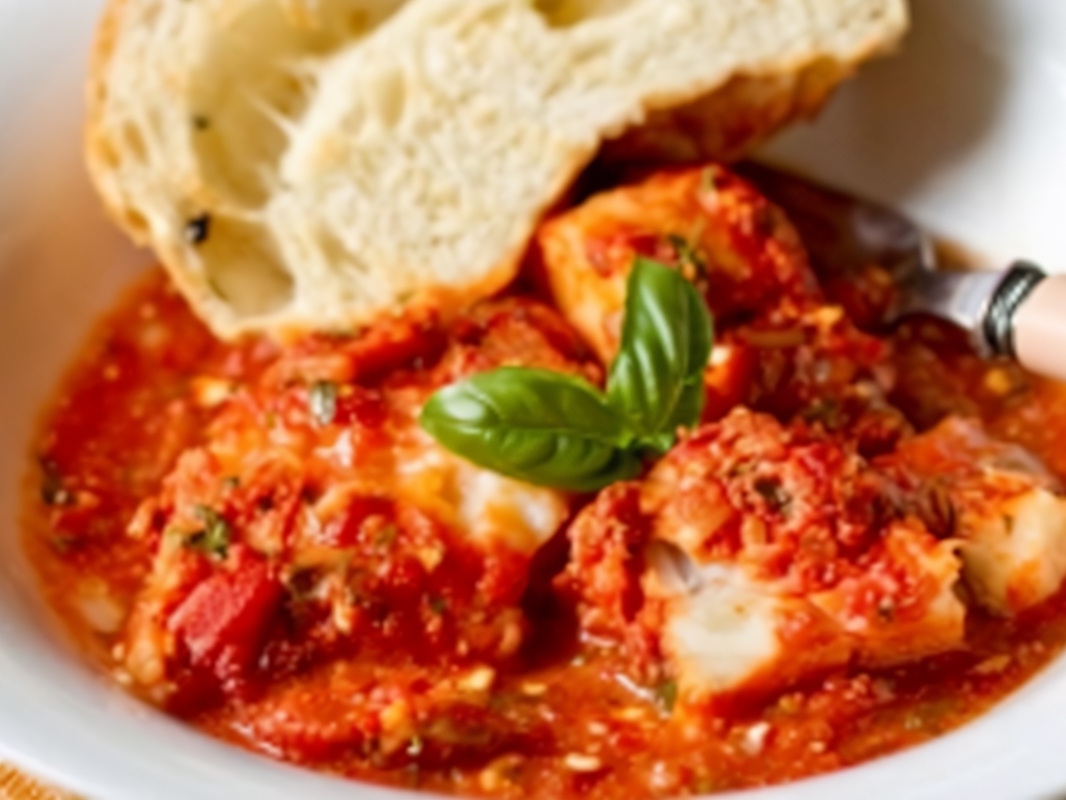 Baked Cod with Sauce