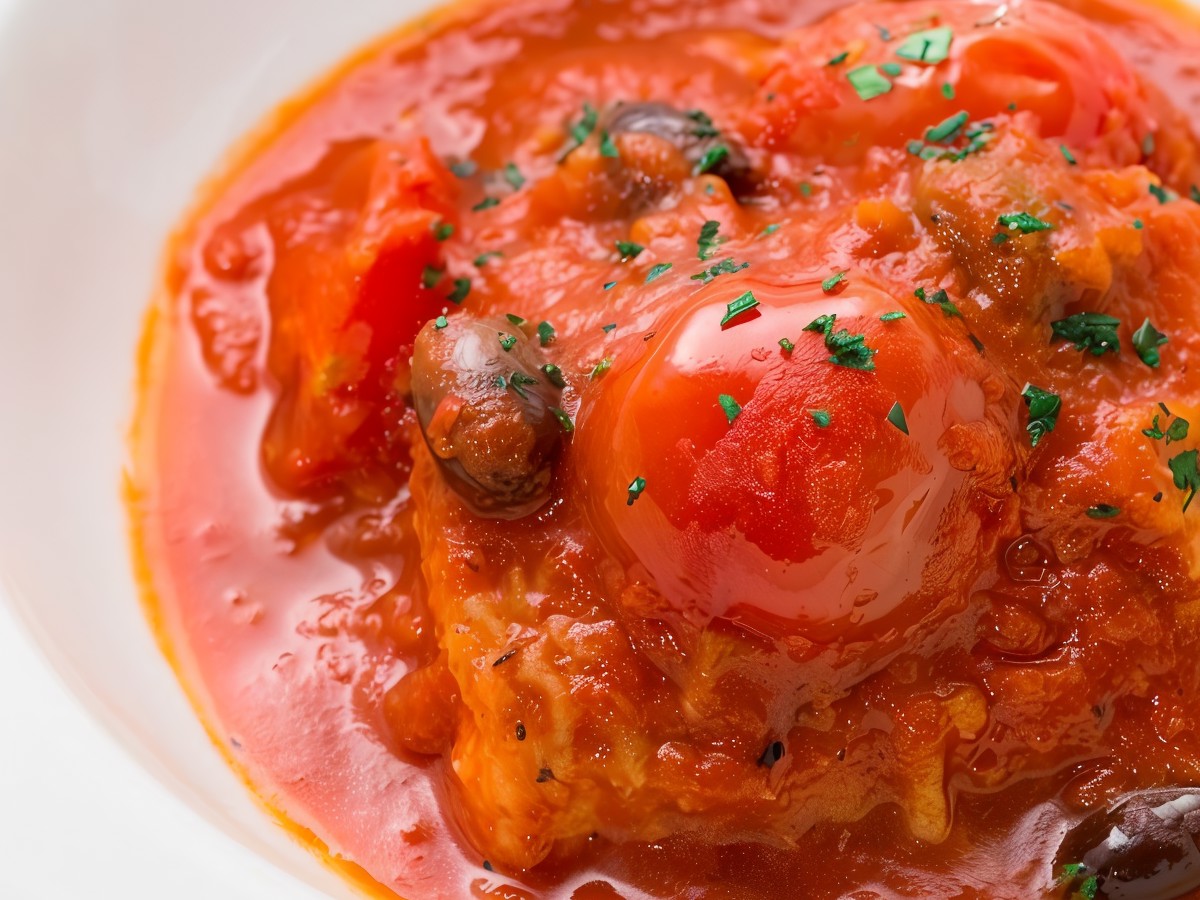 Baked Cod with Olives and Tomatoes
