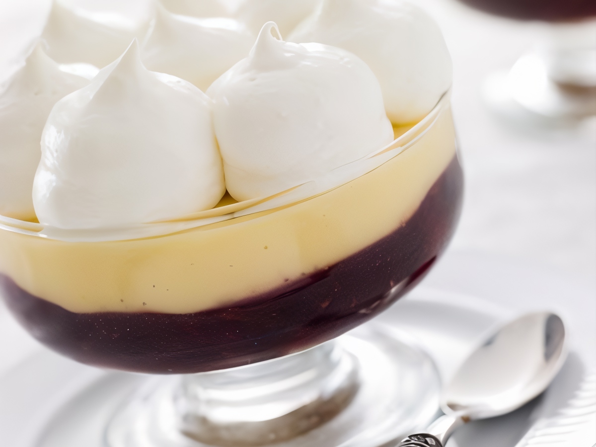 Trifle with Mulled Wine and Cream