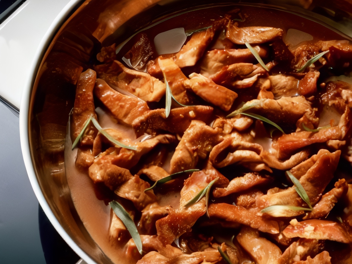 Braised Pork with Apples, Mushrooms, and Calvados