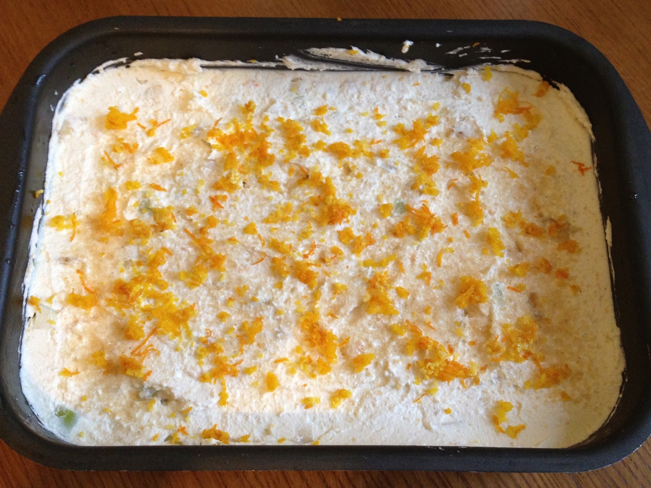 Cottage Cheese Casserole with Orange Zest and Nuts