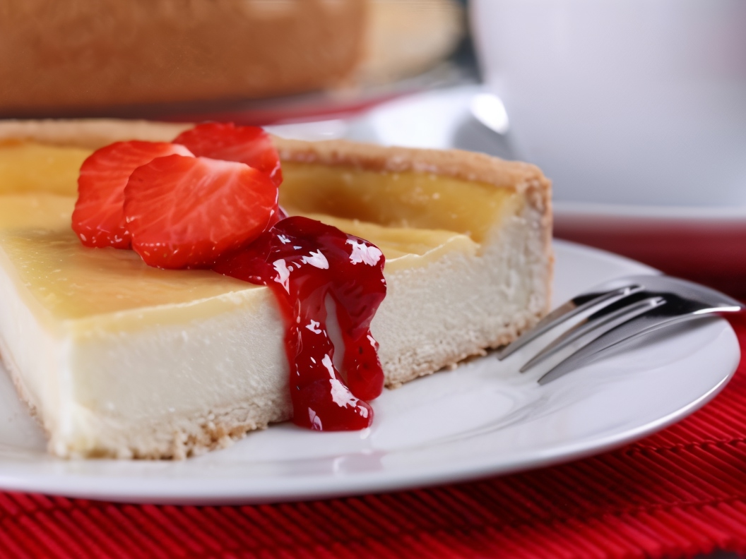 Cottage Cheese Casserole with Berry Syrup