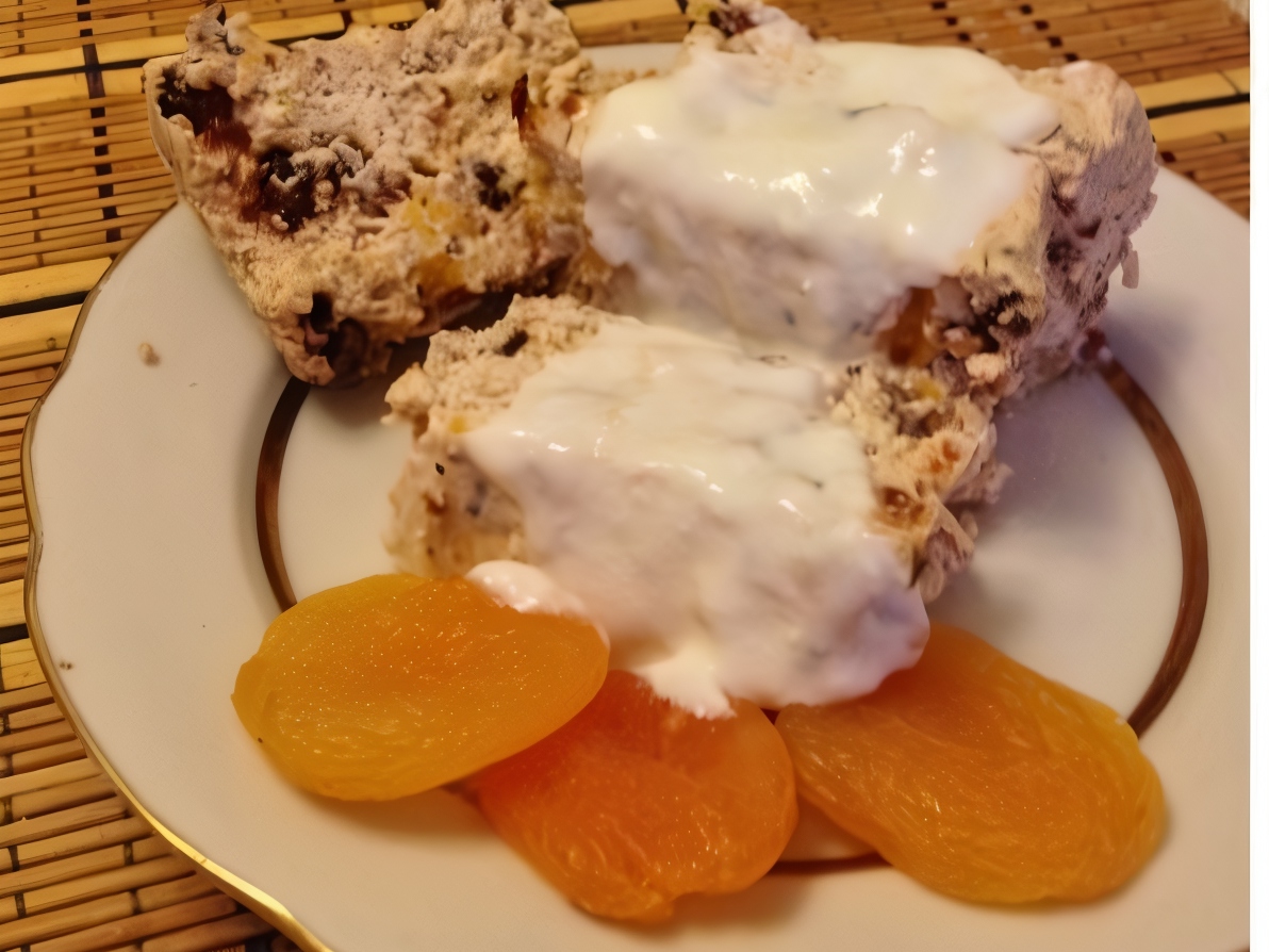 Cottage Cheese Casserole with Dried Apricots and Prunes
