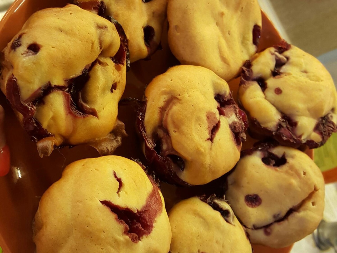 Cottage Cheese Muffins with Cranberries
