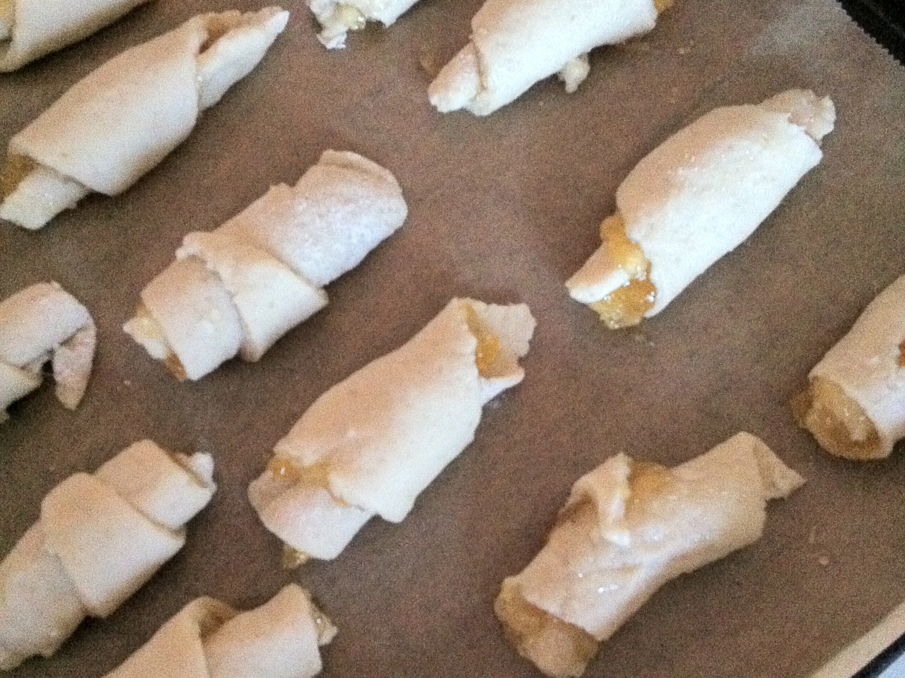 Cottage Cheese Croissants with Jam