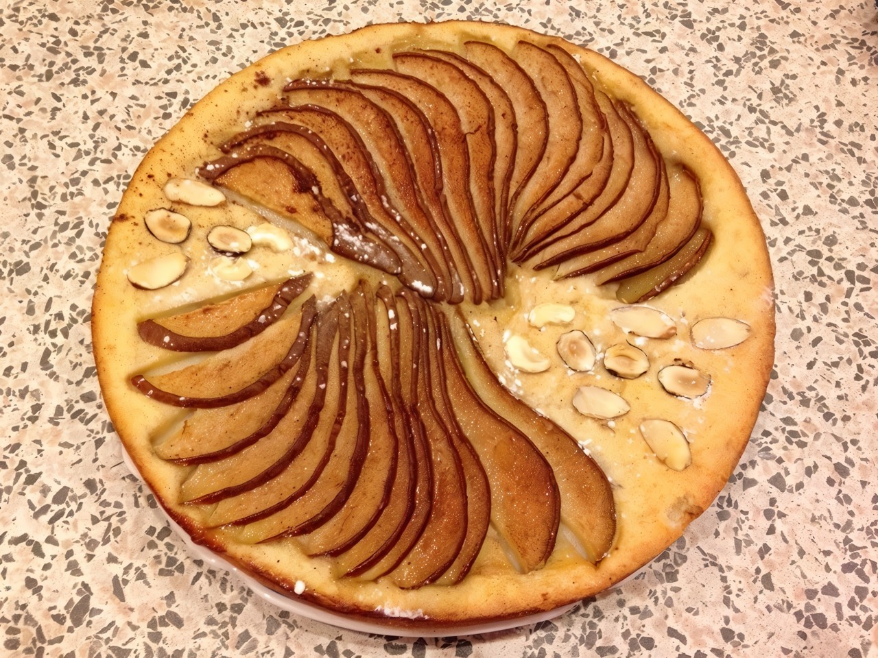 Cottage Cheese Cake with Pear