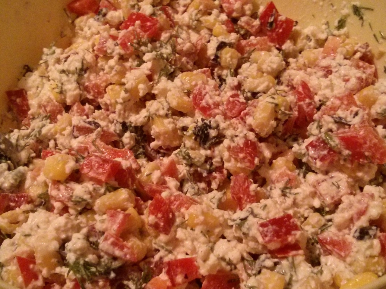 Cottage Cheese Salad with Vegetables