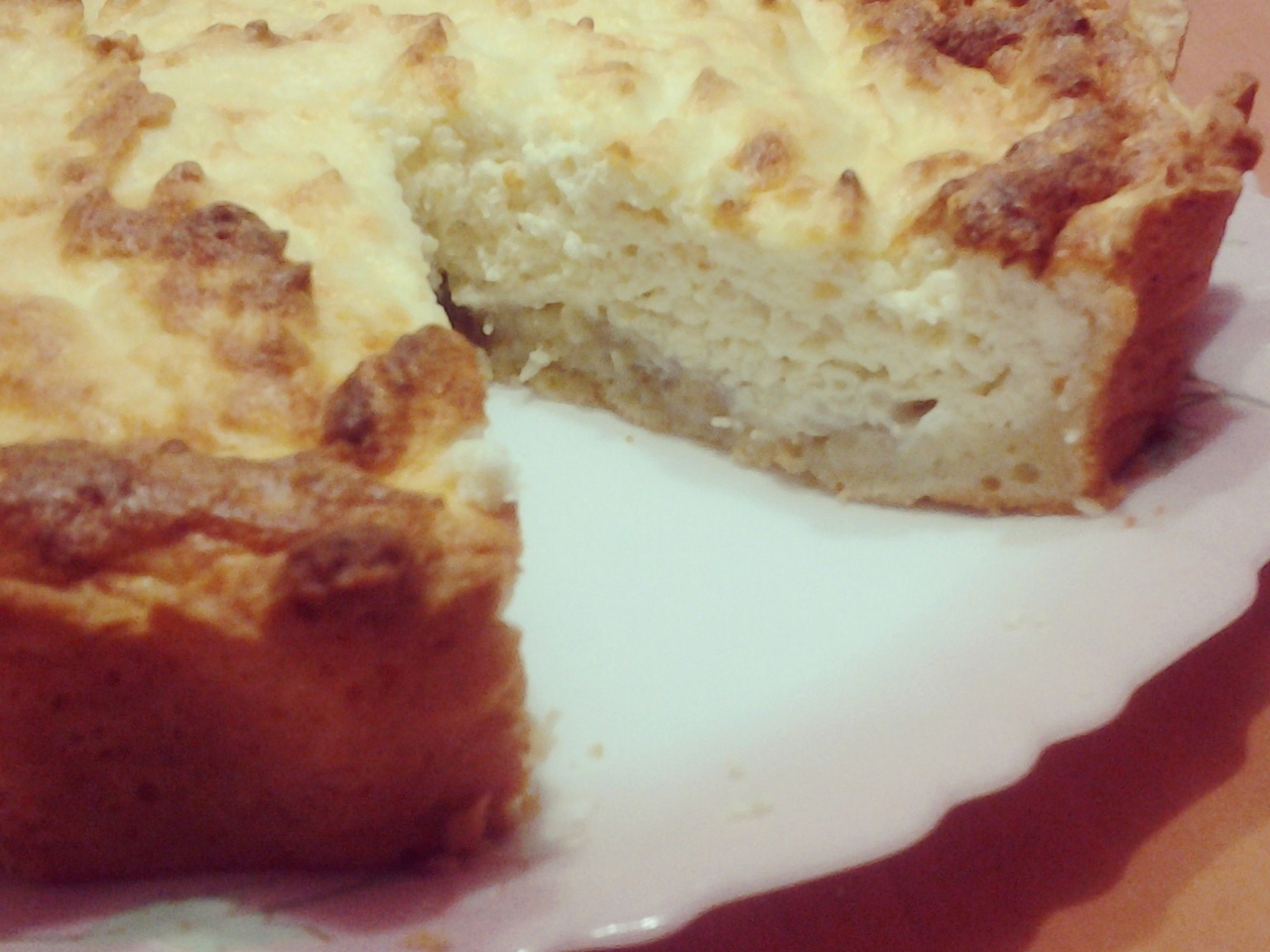 Cottage Cheese Cake with Banana