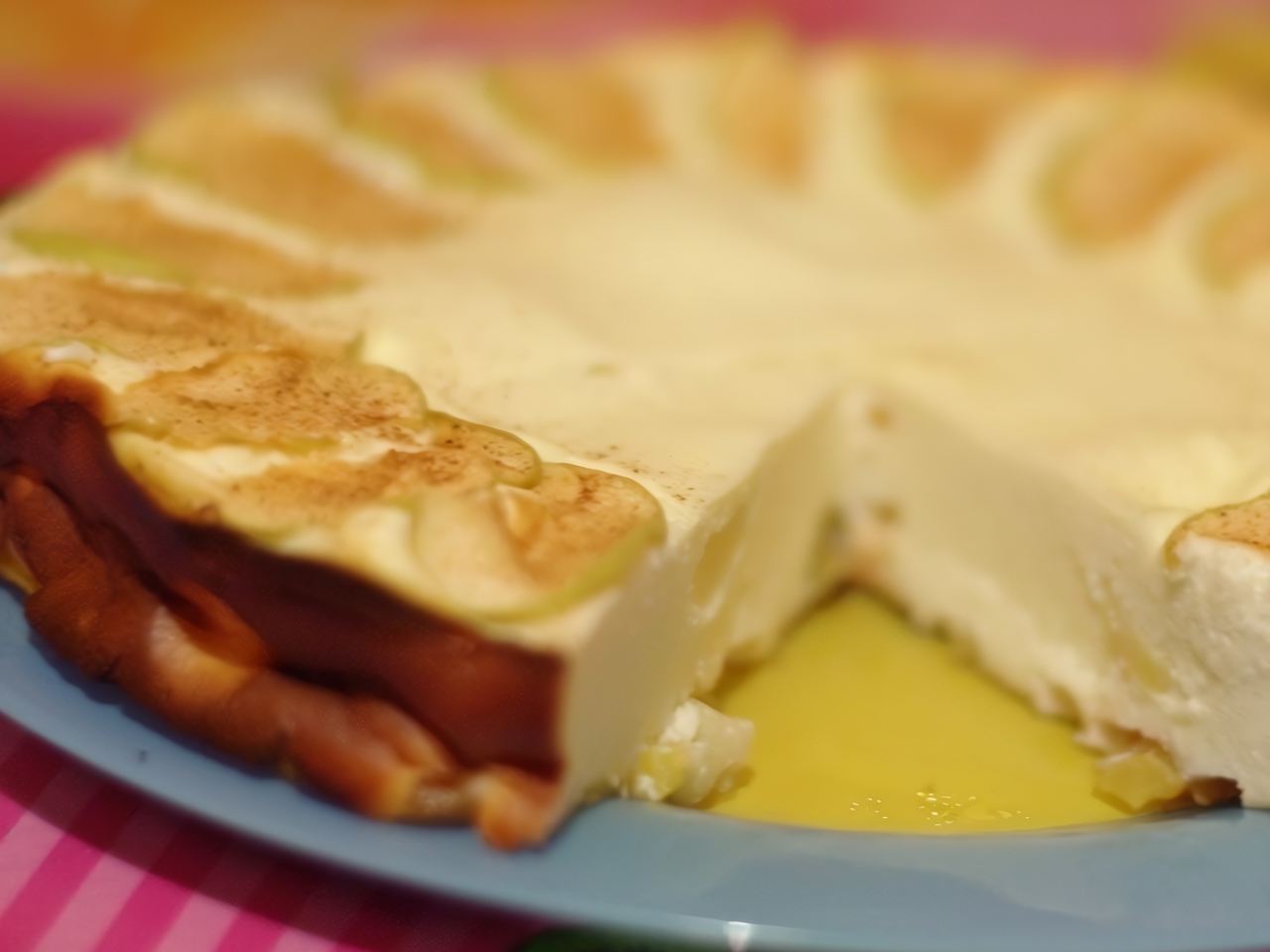 Cottage Cheese and Apple Casserole with Cinnamon
