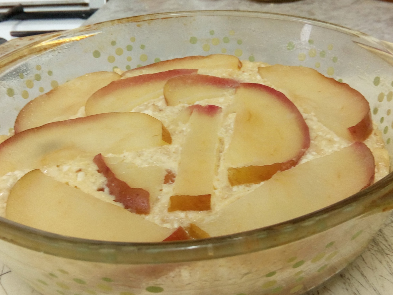 Cottage Cheese and Oatmeal Casserole with Apples