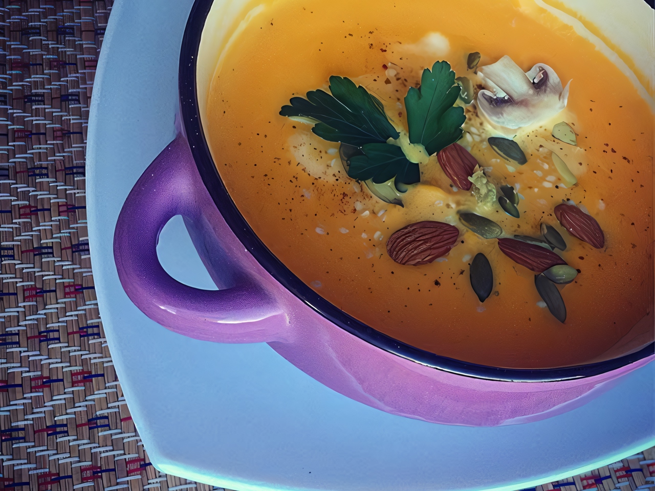 Pumpkin Cream Soup with Parmesan