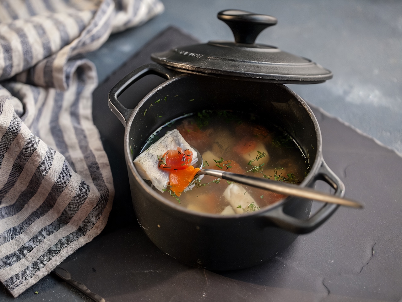 Pike Perch Soup with Vodka