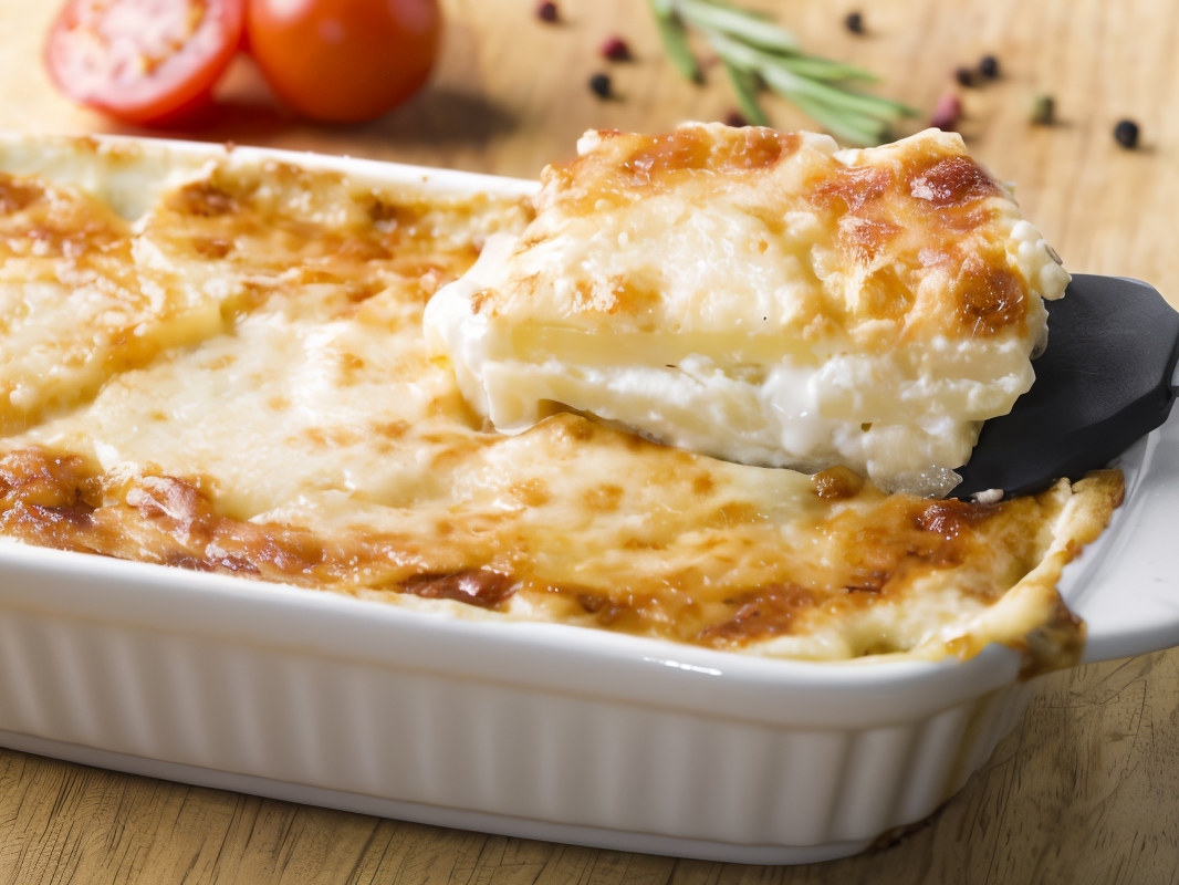 Simplified Potato Dauphinoise with Shallots