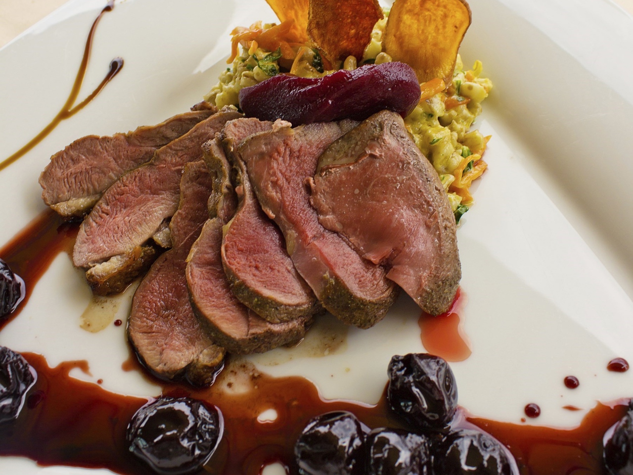 Duck Breast with Cherry Sauce