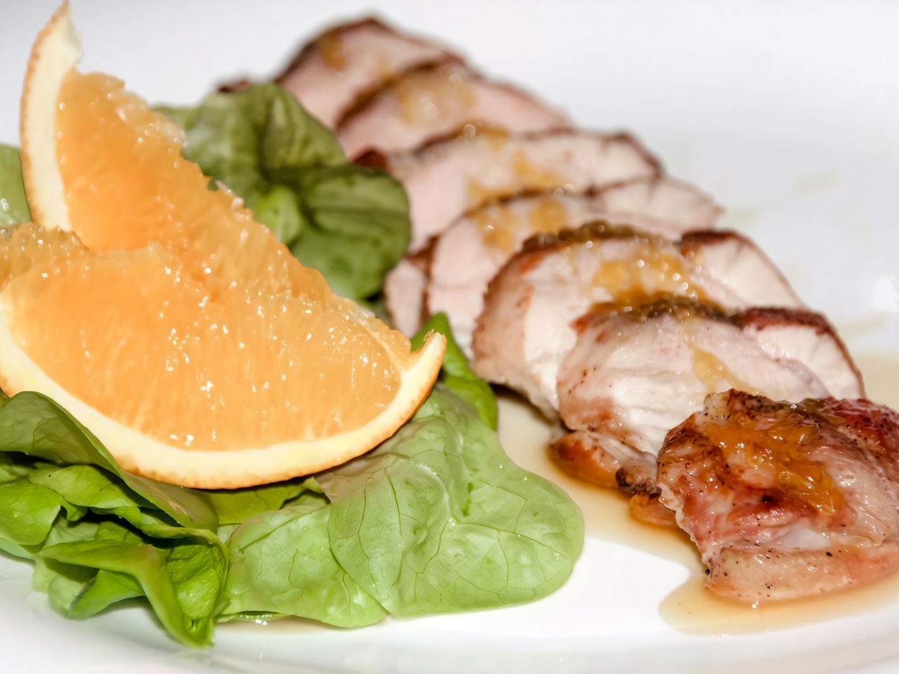 Duck Breast in Citrus Sauce with Asparagus