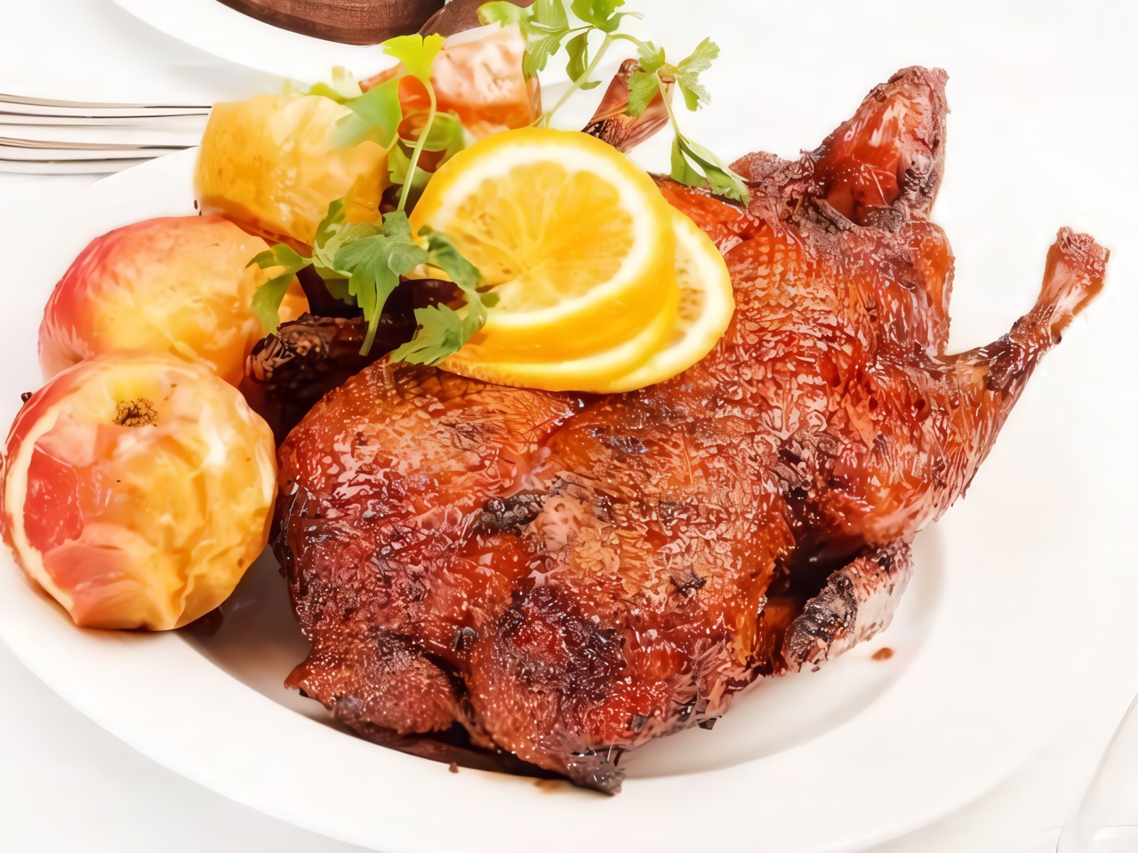 Duck Stuffed with Fruits