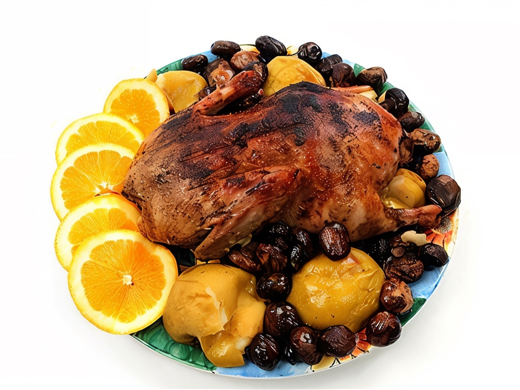 Duck with Oranges and Roasted Chestnuts