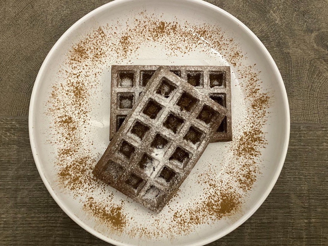 Waffles with Apple and Cashew