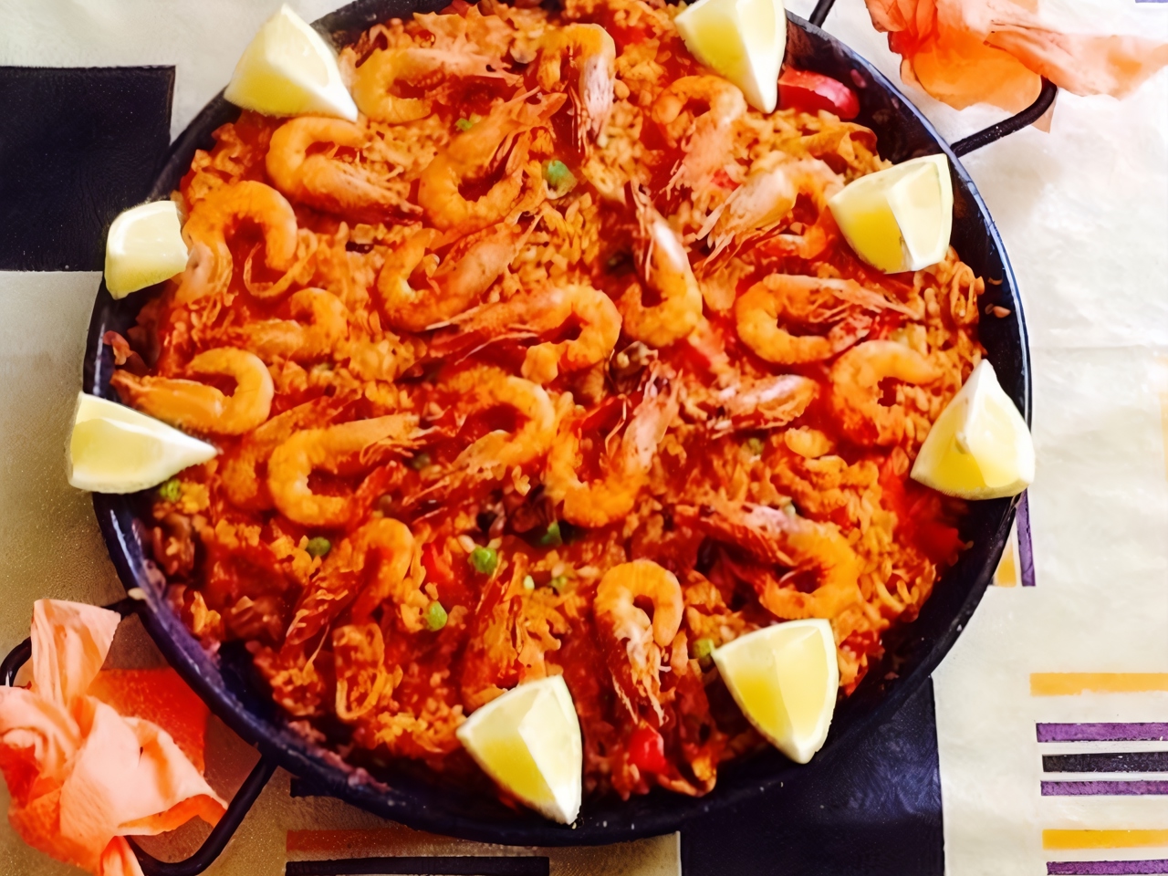 Valencian Paella with Seafood