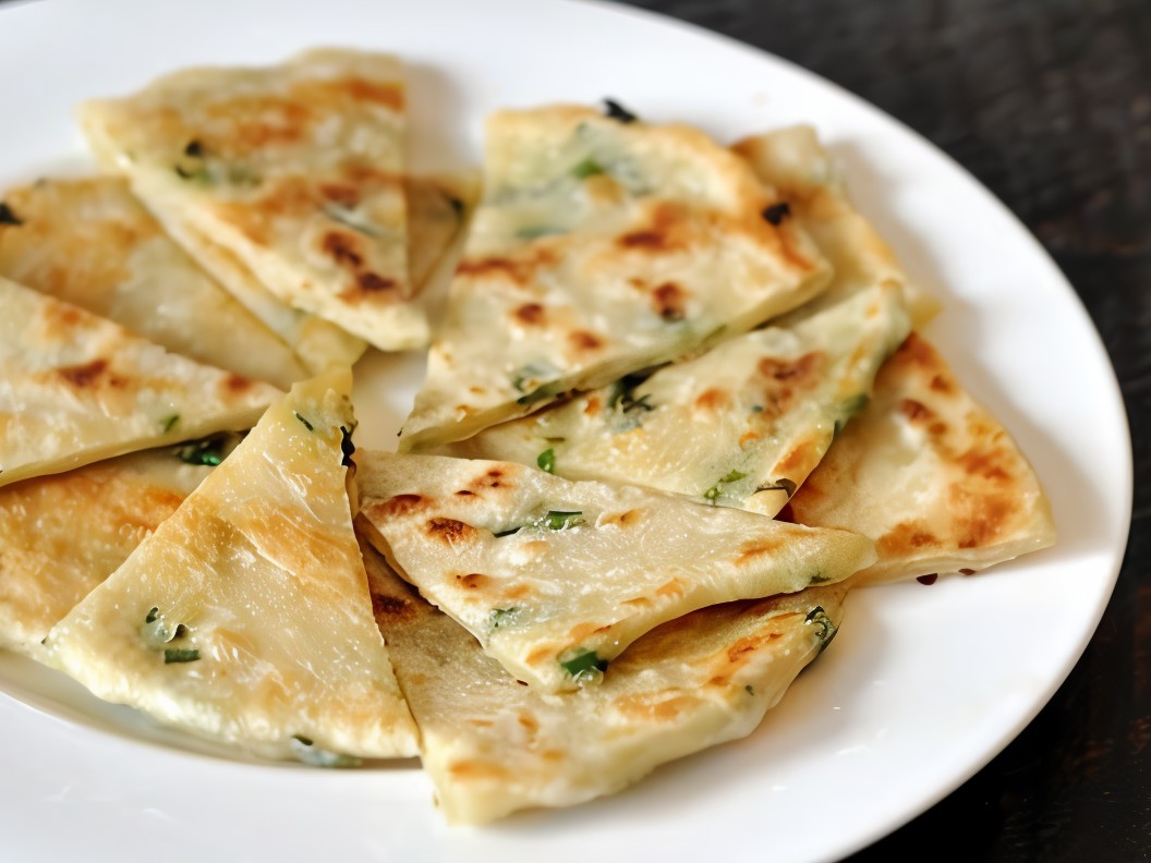 Vegetarian Pancakes with Green Onions