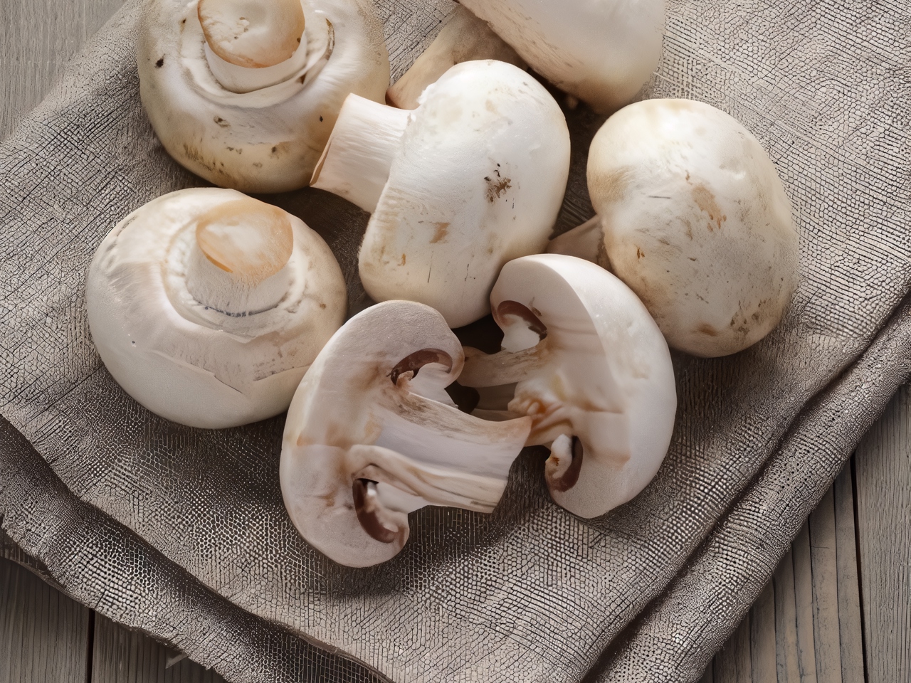 Vegetarian Cream Soup with Mushrooms and Mint