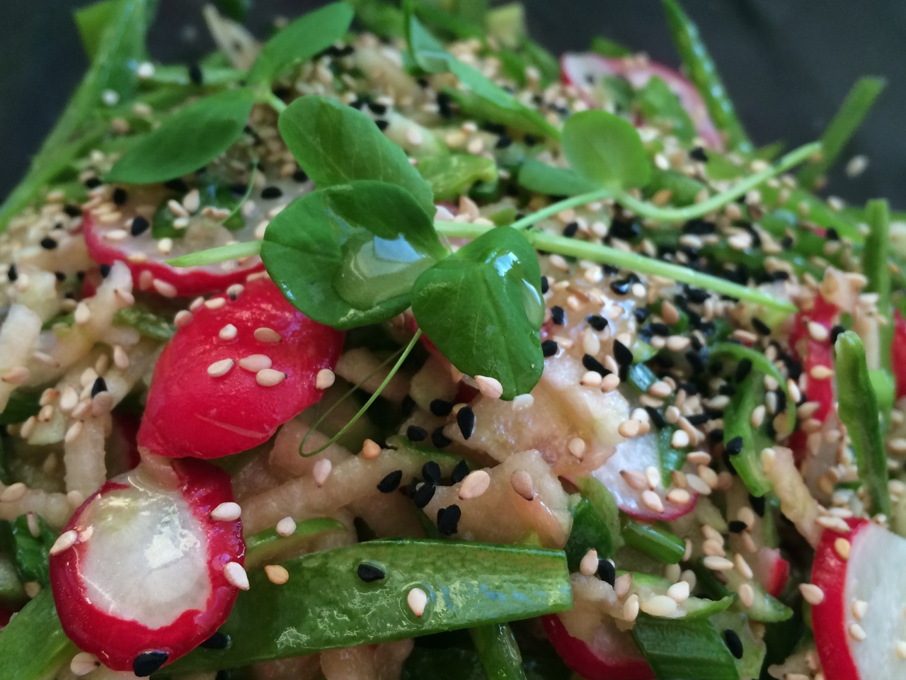 Spring Pea and Radish Salad with Sesame