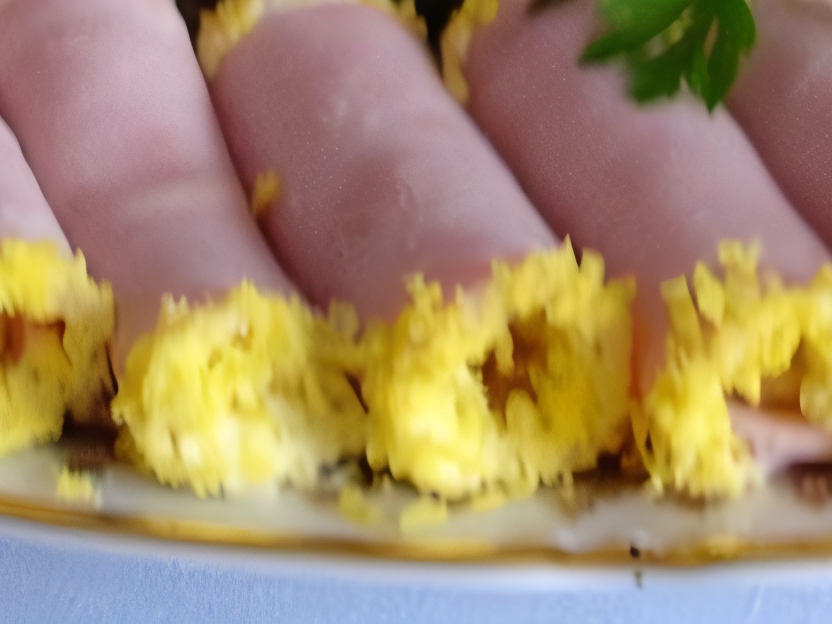 Ham Roll-Ups with Garlic-Egg Filling