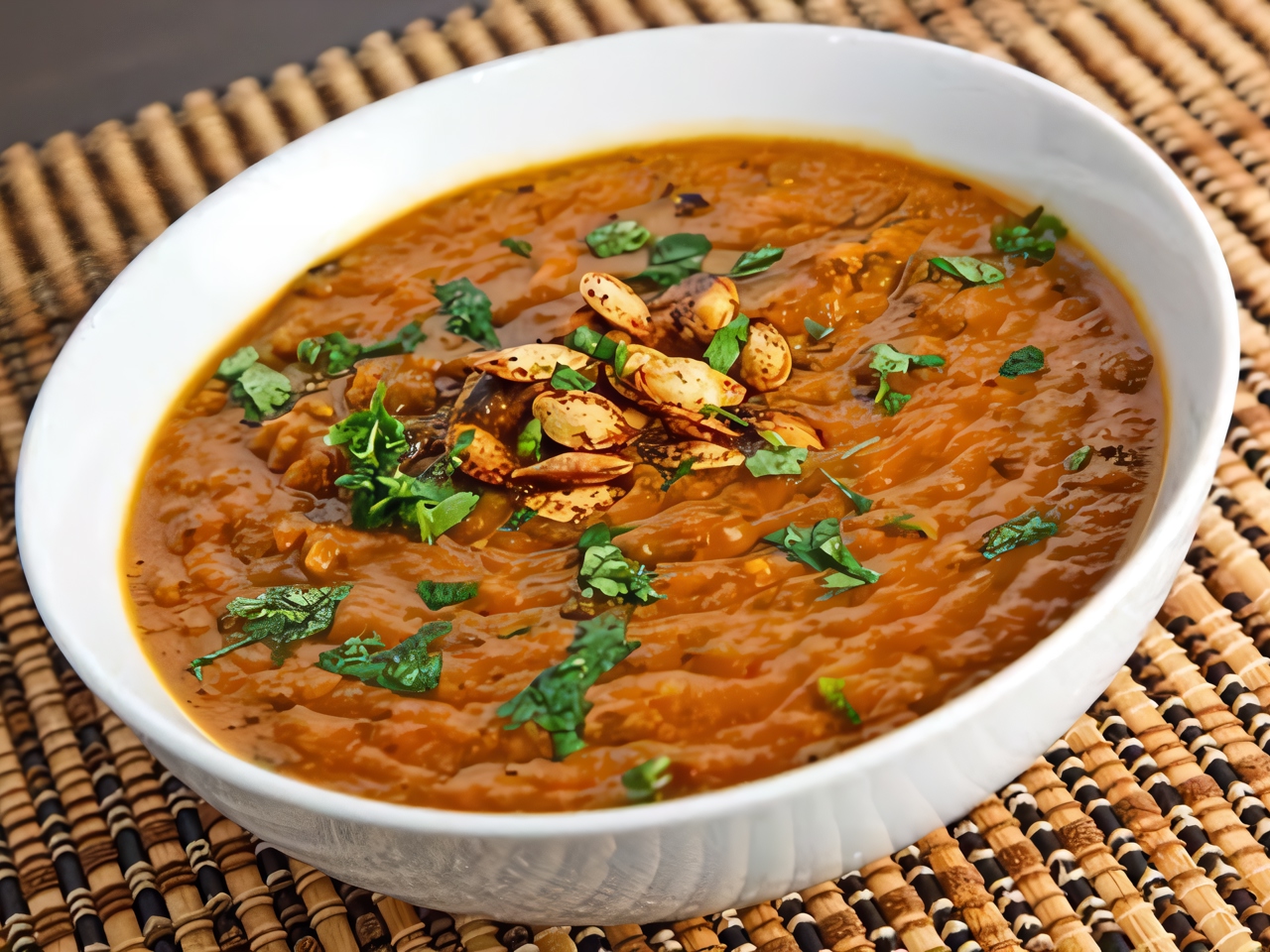 Pumpkin and Salmon Vinaigrette Puree