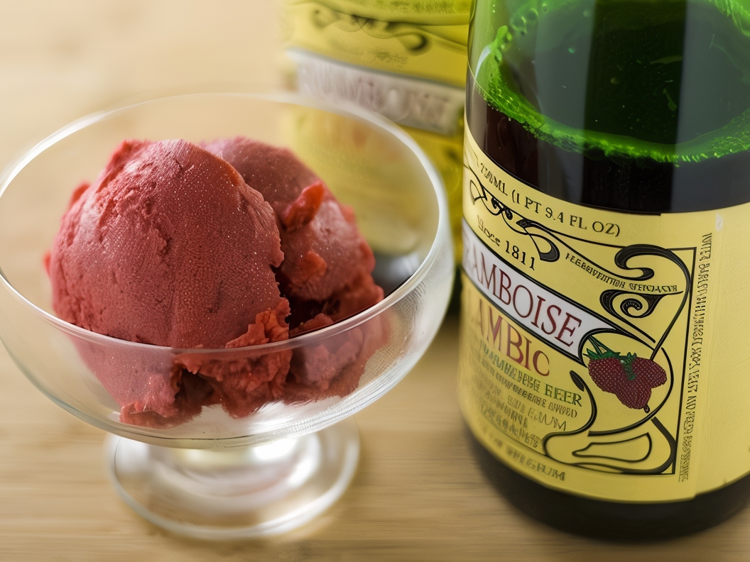 Wine Sorbet with Raspberry and Raspberries