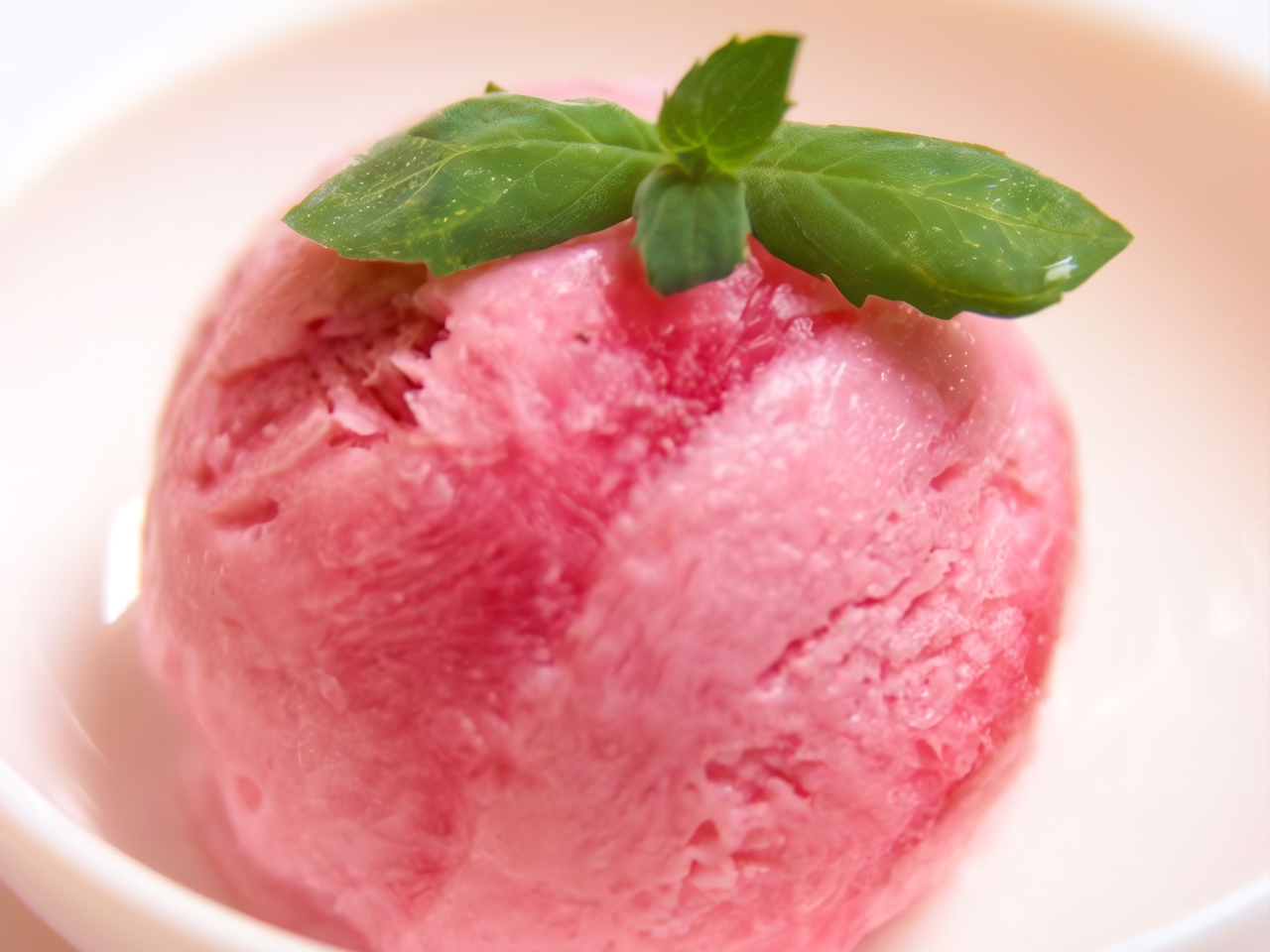 Wine Sorbet with Fig and Mint