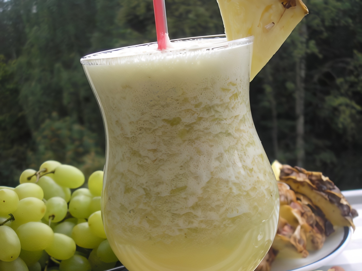 Grape Smoothie with Green Tea