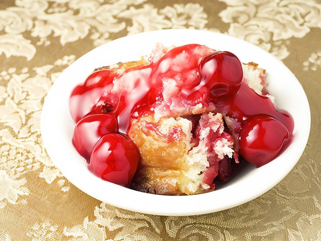 Cherry Cobbler with Cinnamon and Port Wine
